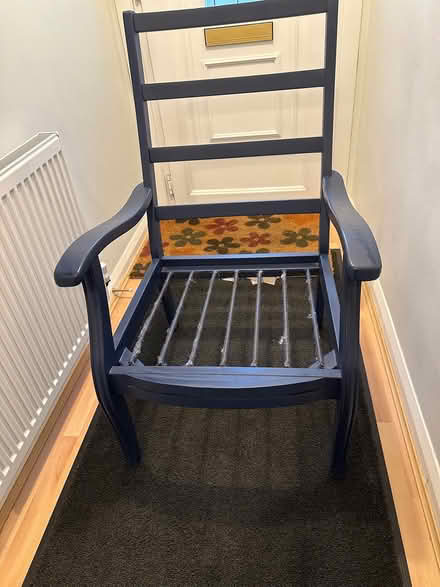 Photo of free Blue frenchic painted armchair (Salvington bn13) #3