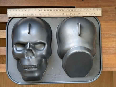 Photo of free Bad-ass Memento Mori skull cake pan (SW Berkeley) #1