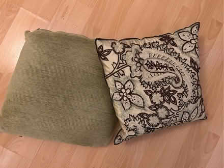 Photo of free 2 green cushions (Barkham RG41) #1