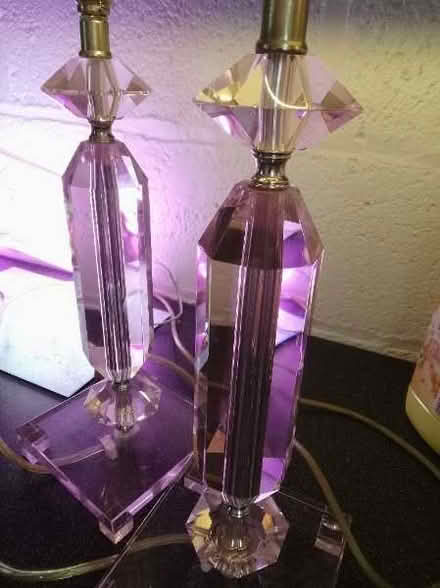 Photo of free 2 pink glass lamps (Chalfont St Giles HP8) #1
