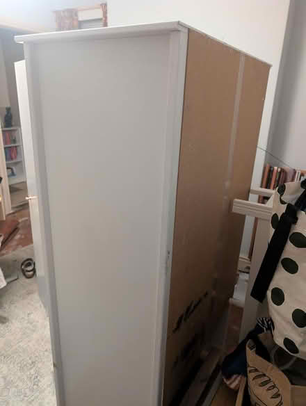 Photo of free Small white wardrobe and hangers (Long Eaton NG10) #4