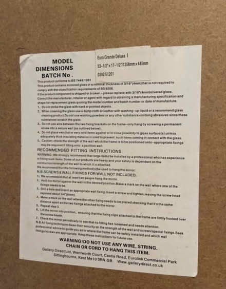 Photo of free Tall mirror (Brentford) #2