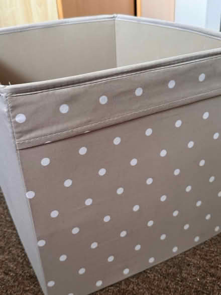 Photo of free Polka dot fabric storage cube (Hemel Hempstead HP2) #1