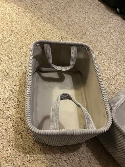 Photo of free 2 x Grey fabric boxes (Stockwell SW9) #3