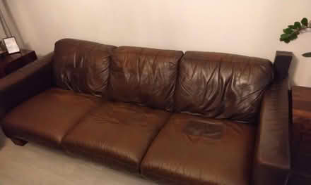 Photo of free 3 seater leather sofa (Northolt UB5 6) #3