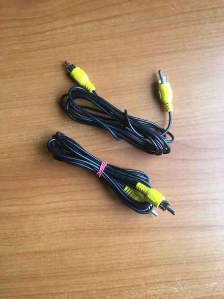Photo of free 2 x Yellow Phono Cables (Upper Wortley, LEEDS LS12) #1