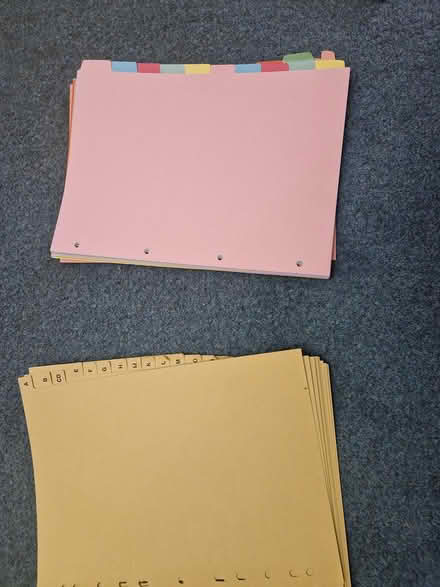 Photo of free Dividers for ringbinders (Juniper Green, EH14) #1
