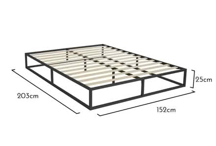 Photo of free Metal double bed frame w/ mattress (Wood Green N22) #2