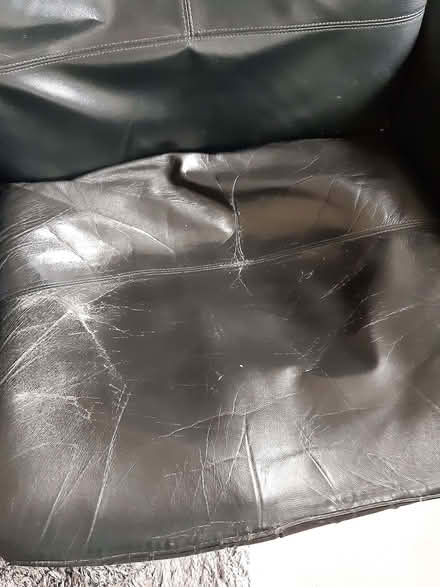 Photo of free IKEA black leather adjustable tilt and swivel armchair (Henley-on-Thames RG9) #2