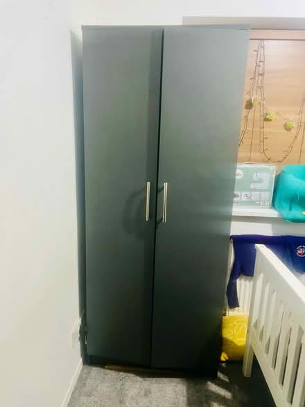 Photo of free Grey cupboard/wardrobe (DE21) #1