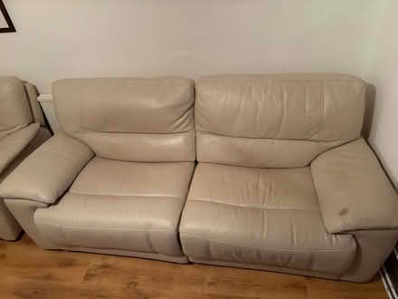 Photo of free White leather sofa (High Wycombe HP12) #3