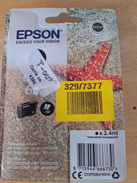 Photo of free Epson printer ink cartridge (Horfield BS7) #3