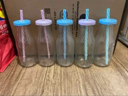 Photo of free Milk / milkshake bottles x 5 (Cheshunt En8) #1