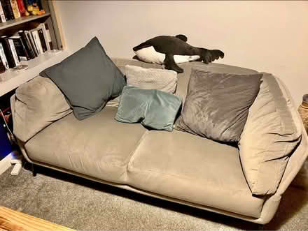 Photo of free Two grey velvet-style sofas (New Town CO1) #1