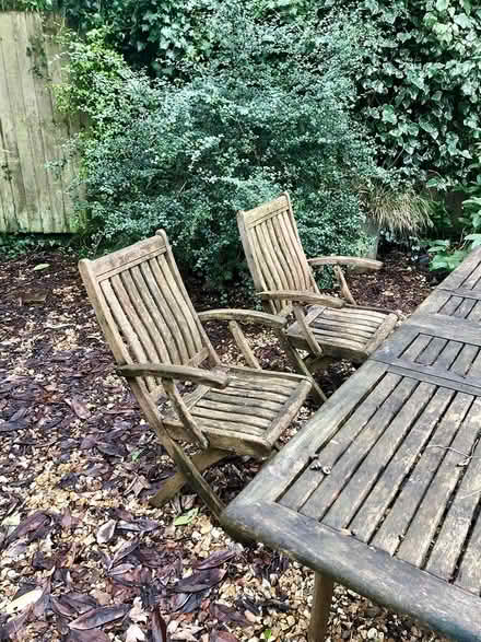 Photo of free Hardwood garden table and 4 chairs (Fairwater CF5) #2