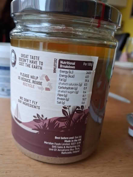 Photo of free Meridian Dark Tahini. Unopened (Formby L37) #2