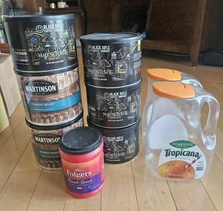 Photo of free Coffee cans and juice pitchers (Sevenhills) #1