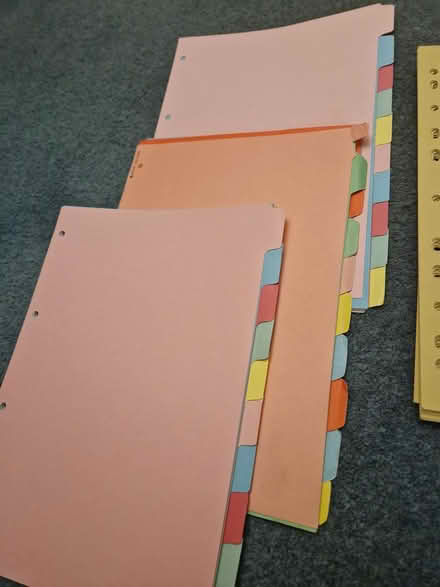 Photo of free Dividers for ringbinders (Juniper Green, EH14) #3