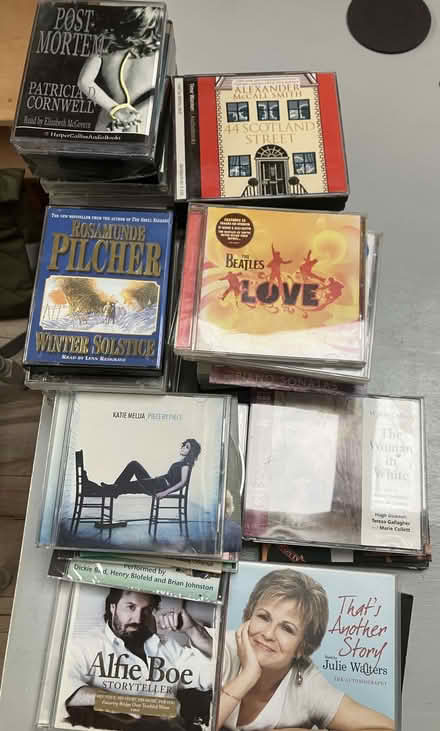 Photo of free box of Music and Story CD's & cassette audiobooks (Polegate BN26) #1