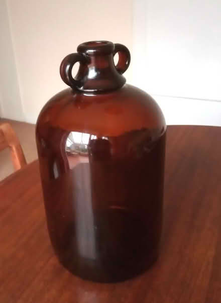Photo of free I gallon brown glass carboy (Winterbourne, Lewes. BN7) #1