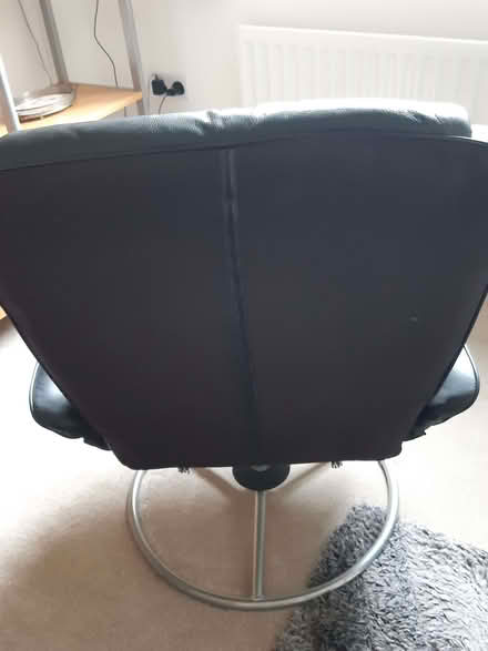 Photo of free IKEA black leather adjustable tilt and swivel armchair (Henley-on-Thames RG9) #3