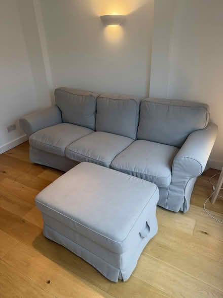 Photo of free IKEA Ektorp 3 seater sofa and footstool (Haggerston E8) #1