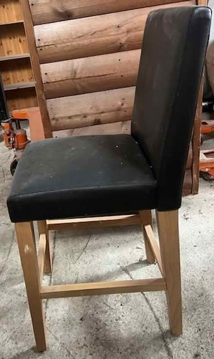 Photo of free upright black padded chair (West Bergholt CO6) #1