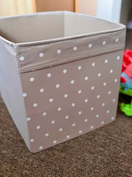 Photo of free Polka dot fabric storage cube (Hemel Hempstead HP2) #2