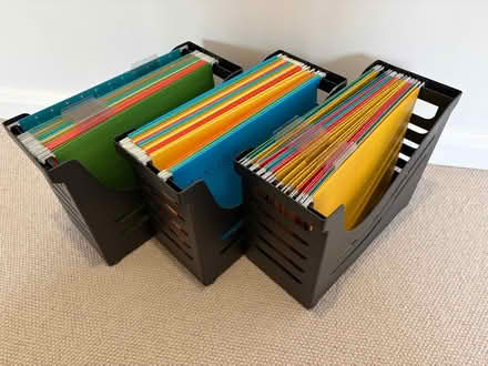 Photo of free A4 Suspension files with storage boxes (Linslade LU7) #1