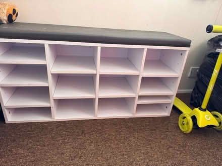 Photo of free White wooden cubby storage bench (Hemel Hempstead HP2) #2