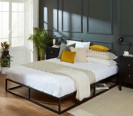 Photo of free Metal double bed frame w/ mattress (Wood Green N22) #1