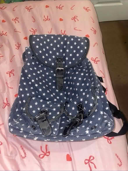 Photo of free Patterned Navy Canvas Rucksack (Eynsham, OX29) #1