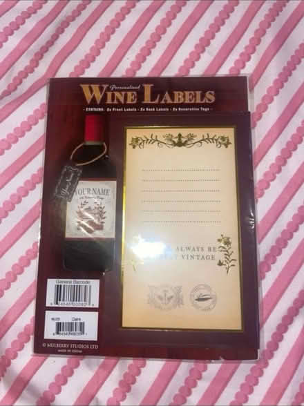 Photo of free personalised wine labels - Claire (Eynsham, OX29) #2