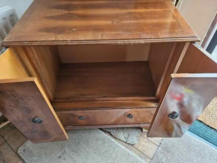 Photo of free Wooden cabinet with sliding shelf (Northfield B31) #4