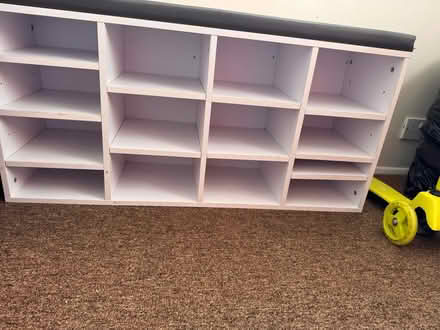Photo of free White wooden cubby storage bench (Hemel Hempstead HP2) #1