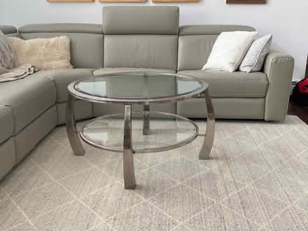 Photo of free Round glass coffee table (Montvale) #4