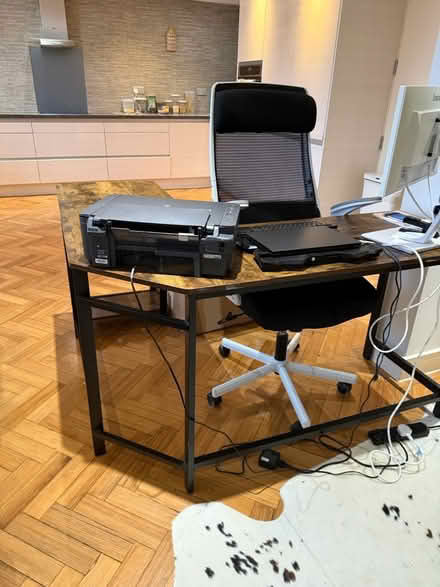 Photo of free Large desk l shape wood (Enfield N13) #3