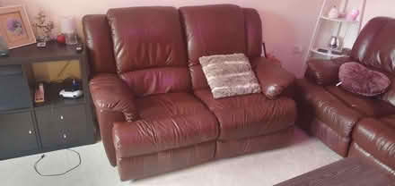 Photo of free 2 Real Leather Recliner Sofas (North Filham PL21) #3