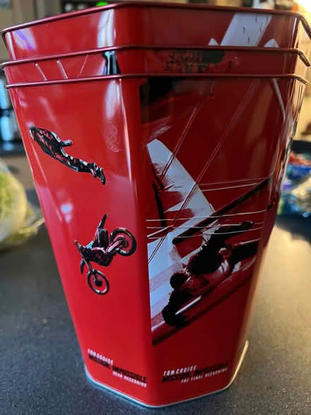 Photo of free Mission Impossible metal popcorn buckets (Old Woking GU22) #1