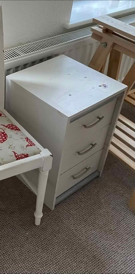 Photo of free Small white chest-of-drawers (Fratton PO1) #2