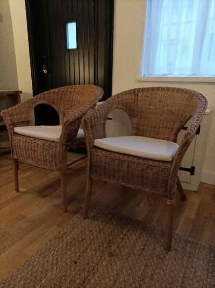 Photo of free 2 x Rattan Chairs with Cushions (Rochford SS4) #1