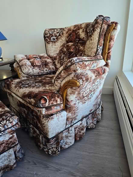 Photo of free Retro Chair and Foot Stool (NW Edmonton, Boonie Doon Area) #2