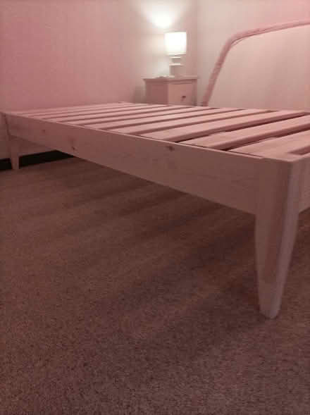 Photo of free Single Platform Bed Light White Wash (Rochford SS4) #2