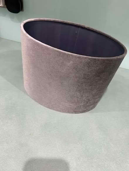 Photo of free Grey velvet large table lamp shade 22 x 30 cm (Earls Court SW10) #2