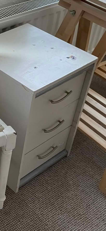 Photo of free Small white chest-of-drawers (Fratton PO1) #1
