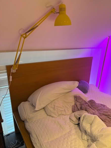 Photo of free Double malm bed no mattress (Enfield N13) #1