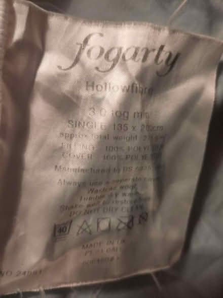 Photo of free Bedding: 3 single summer duvets plus pillow (Cowley OX4) #3