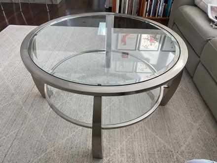 Photo of free Round glass coffee table (Montvale) #1