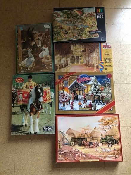 Photo of free 6 x 1000 Piece Jig Saw Puzzles (CV22 Bilton) #1