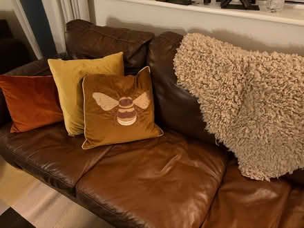 Photo of free Beautiful Chocolate Brown Leather Corner Sofa (Kelsall CW6) #4